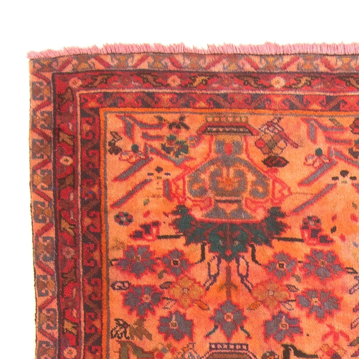 Tapis persan - Classique - 208 x 124 cm - rouge clair