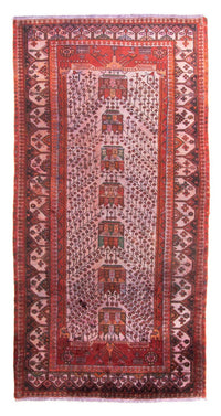 Tapis persan - Nomadic - 285 x 150 cm - rouge clair