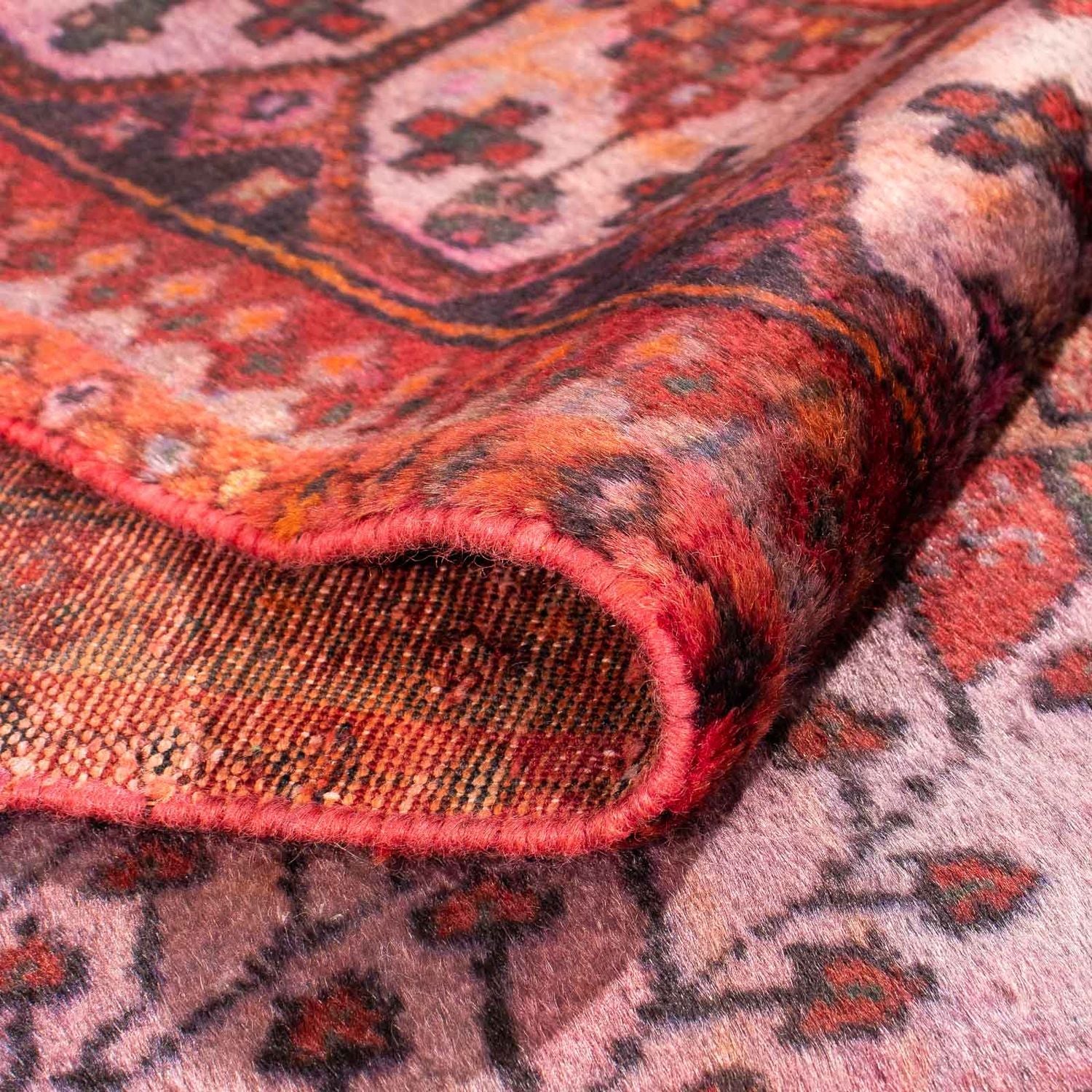 Tapis persan - Nomadic - 285 x 150 cm - rouge clair