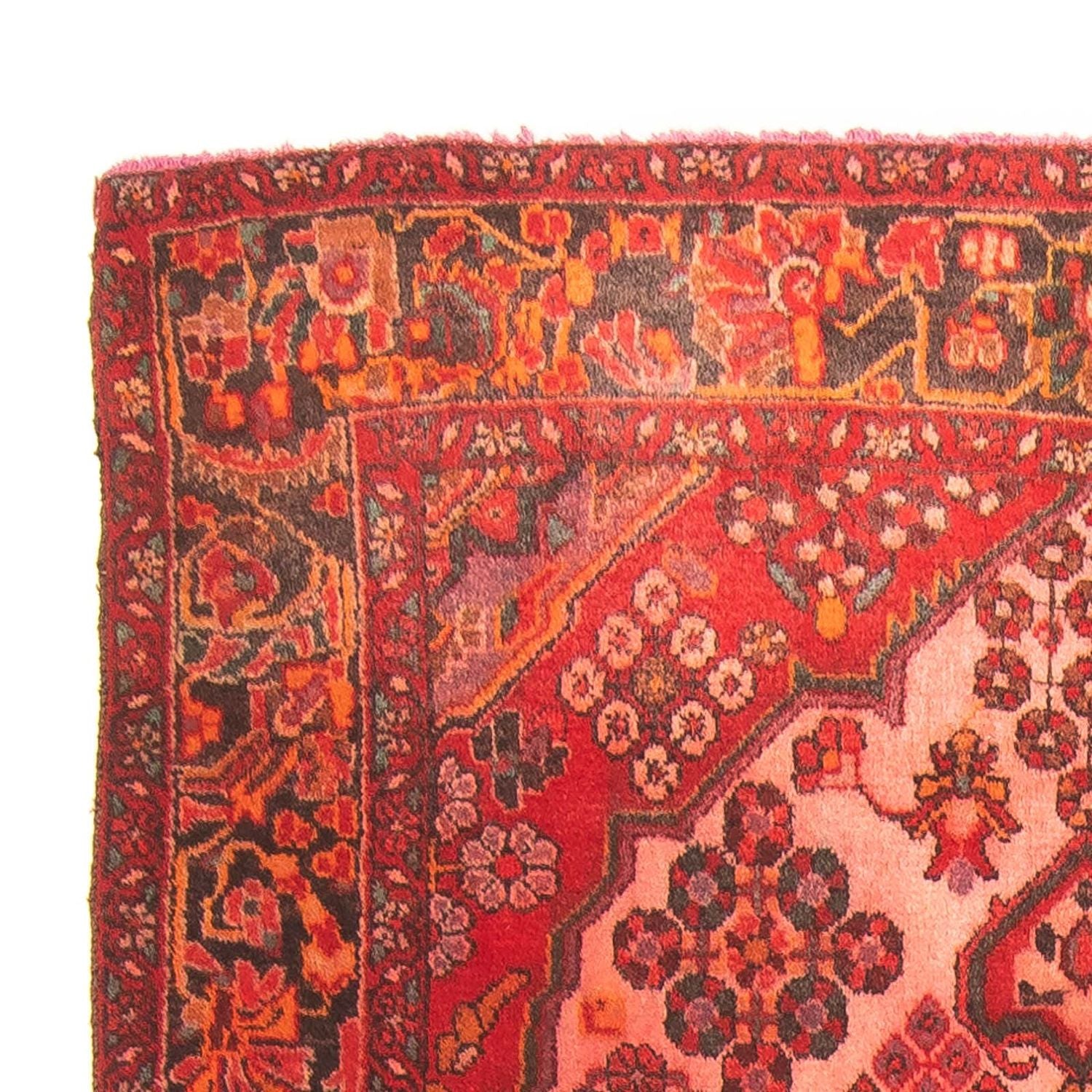 Tapis persan - Nomadic - 207 x 132 cm - rouge clair