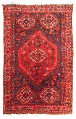 Tapis persan - Nomadic - 189 x 139 cm - rouge