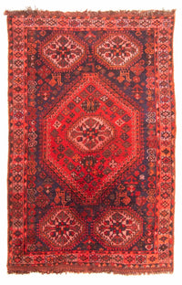 Tapis persan - Nomadic - 189 x 139 cm - rouge