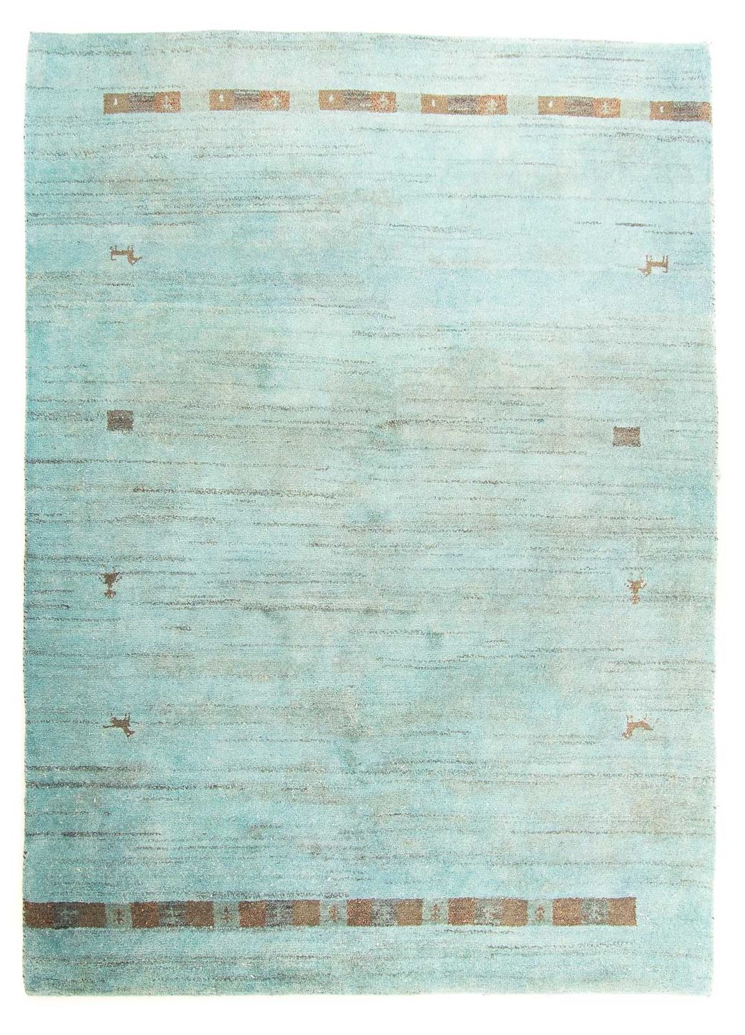 Tapis Gabbeh - Indus - 237 x 170 cm - bleu clair