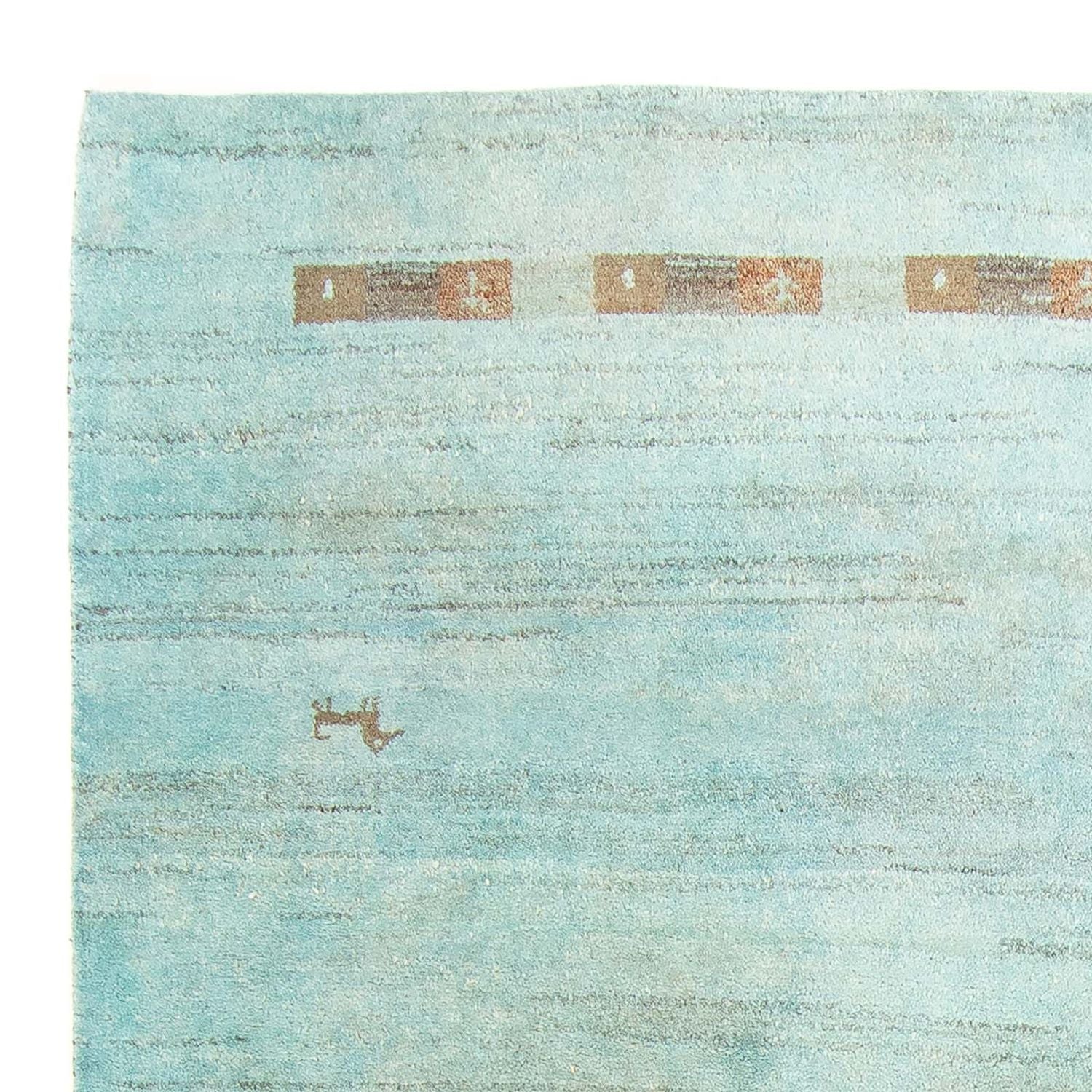 Tapis Gabbeh - Indus - 237 x 170 cm - bleu clair