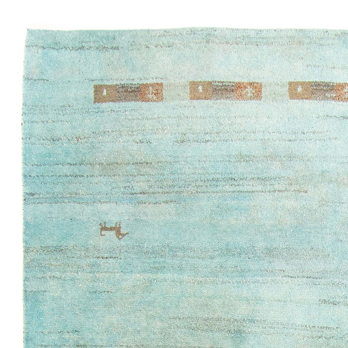 Tapis Gabbeh - Indus - 237 x 170 cm - bleu clair