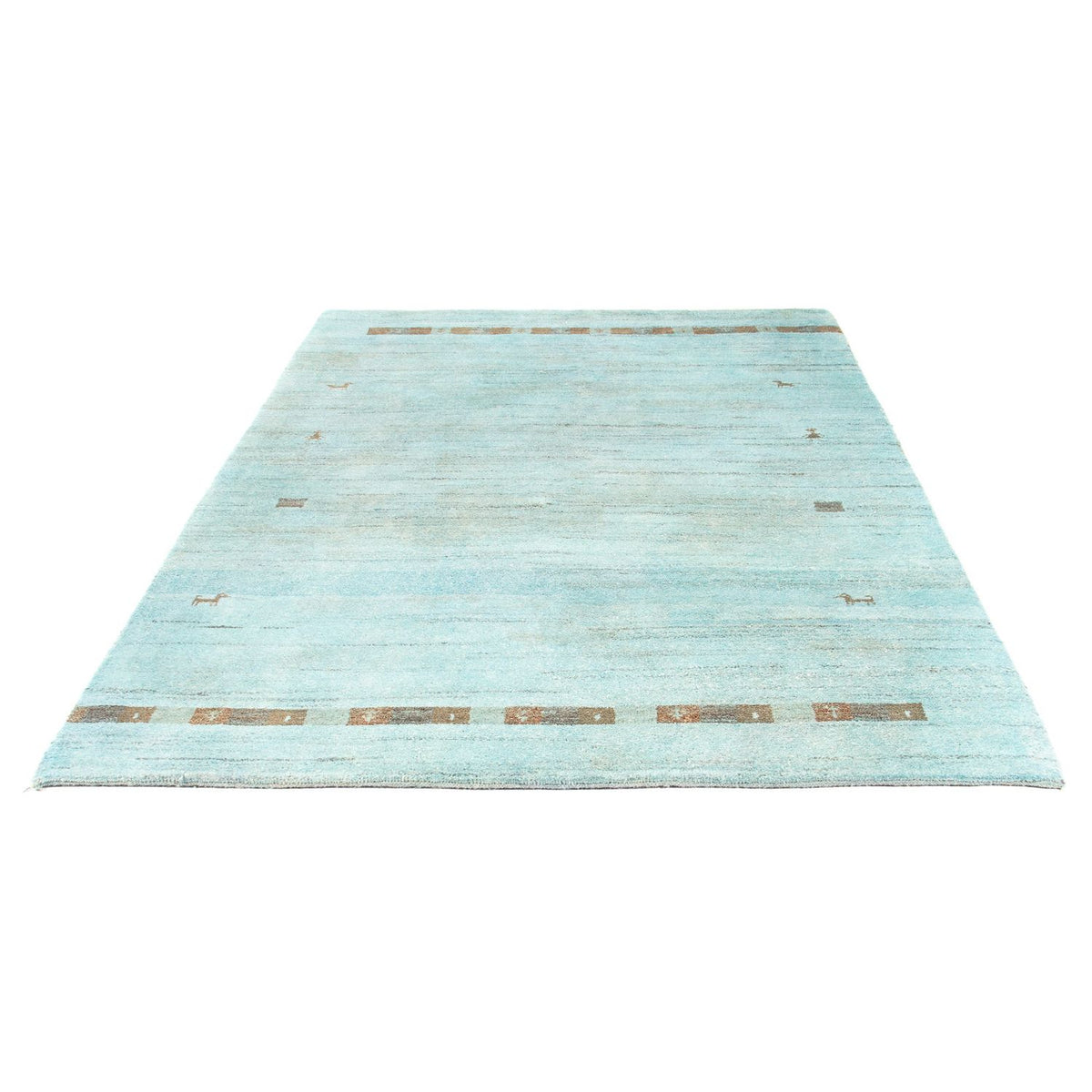 Tapis Gabbeh - Indus - 237 x 170 cm - bleu clair