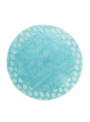 Tapis Népalais ronde  - 151 x 151 cm - bleu clair
