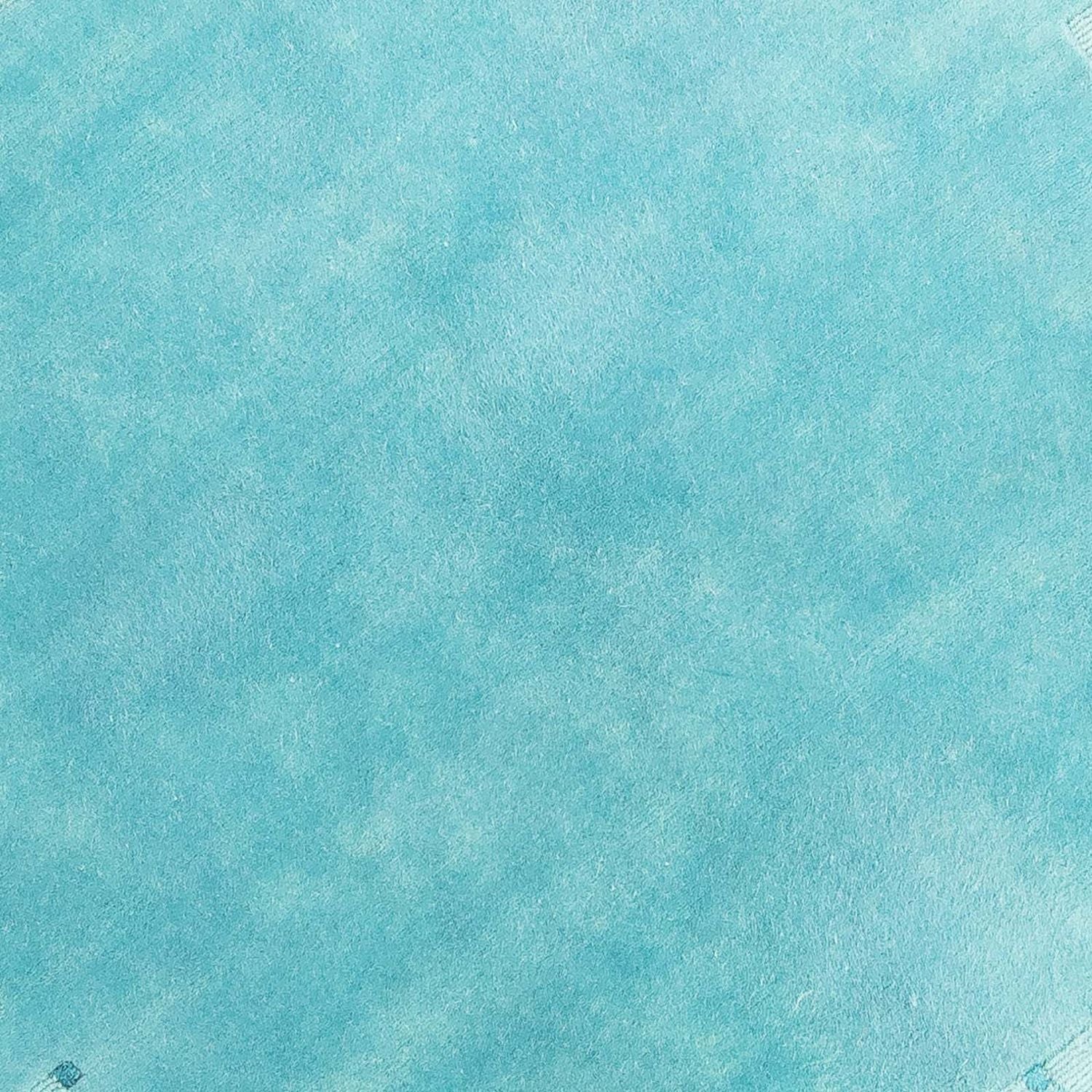 Tapis Népalais ronde  - 151 x 151 cm - bleu clair