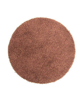 Tapis à poils longs ronde  - 150 x 150 cm - marron