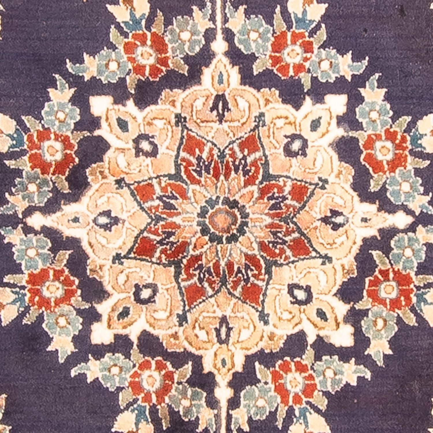 Tapis persan - Nain - Royal - 197 x 129 cm - bleu foncé