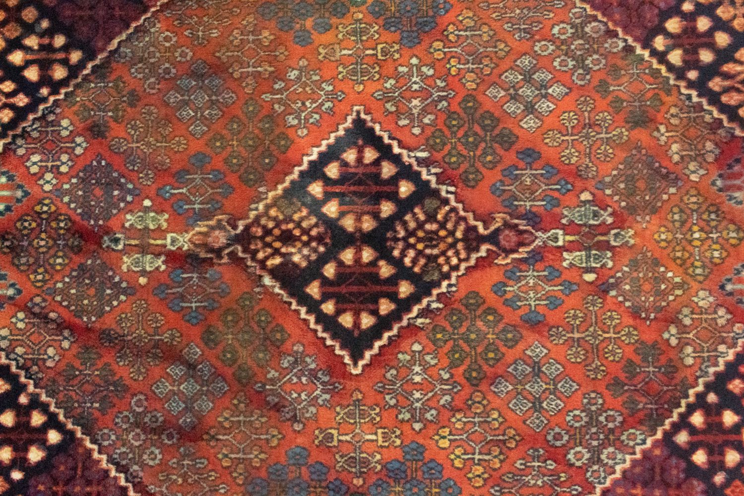 Tapis persan - Nomadic - 150 x 103 cm - orange