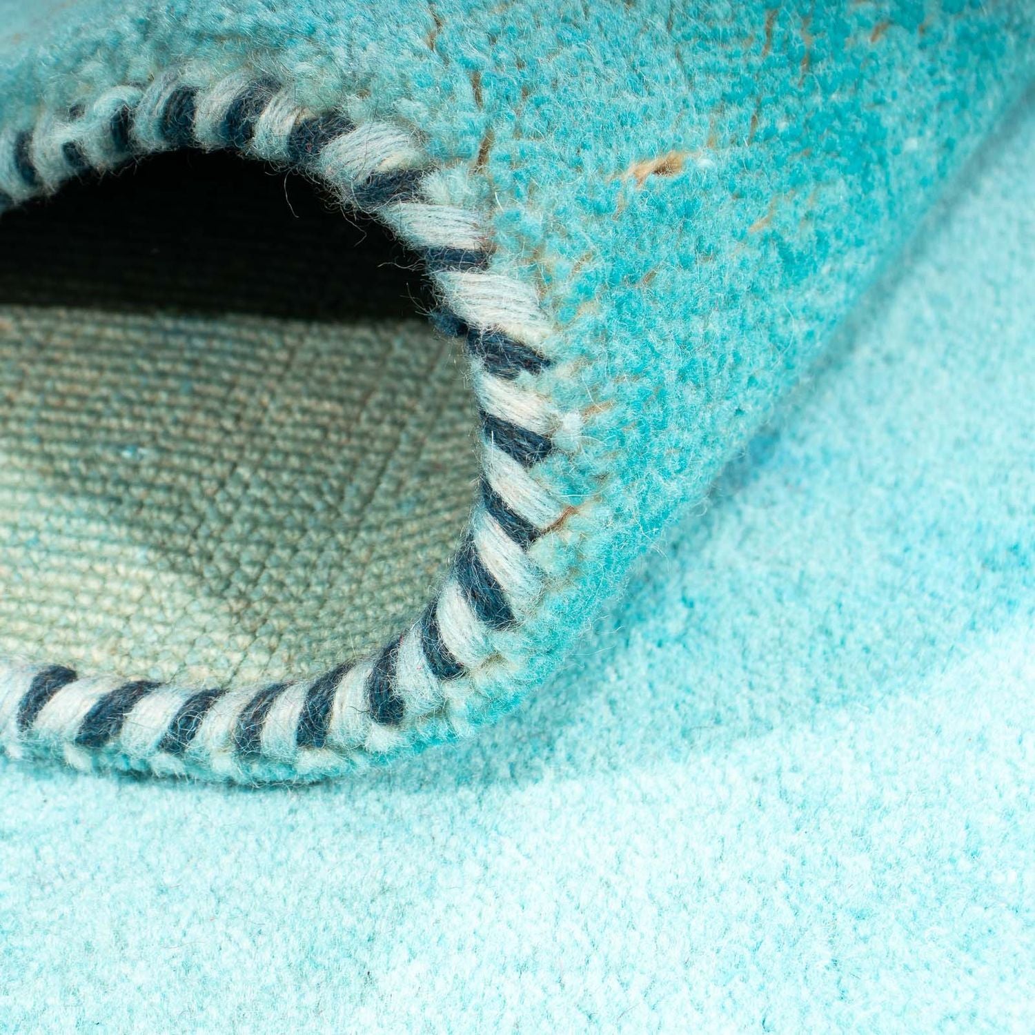 Tapis Gabbeh - Indus - 197 x 129 cm - turquoise