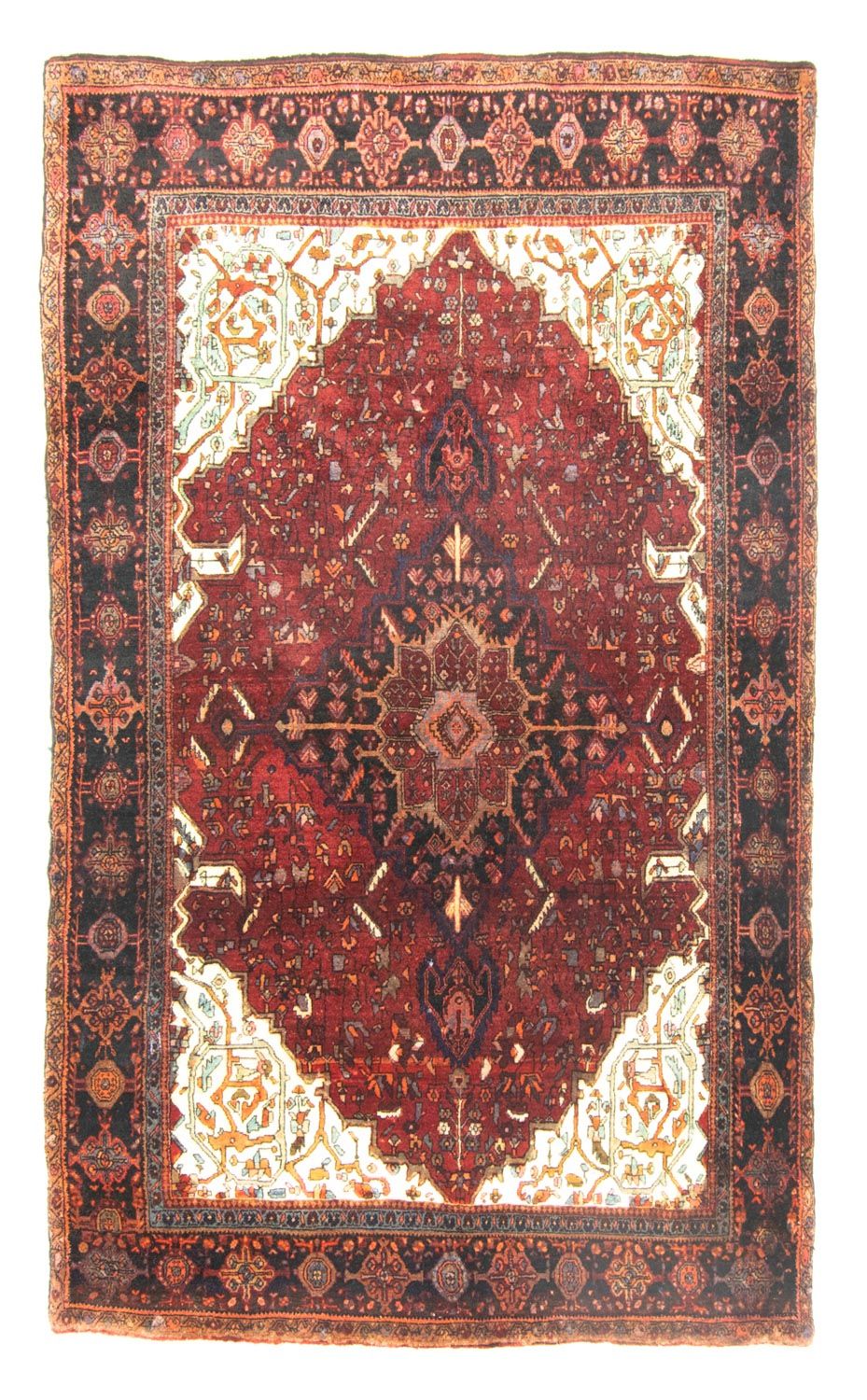 Tapis persan - Bidjar - 244 x 146 cm - rouge