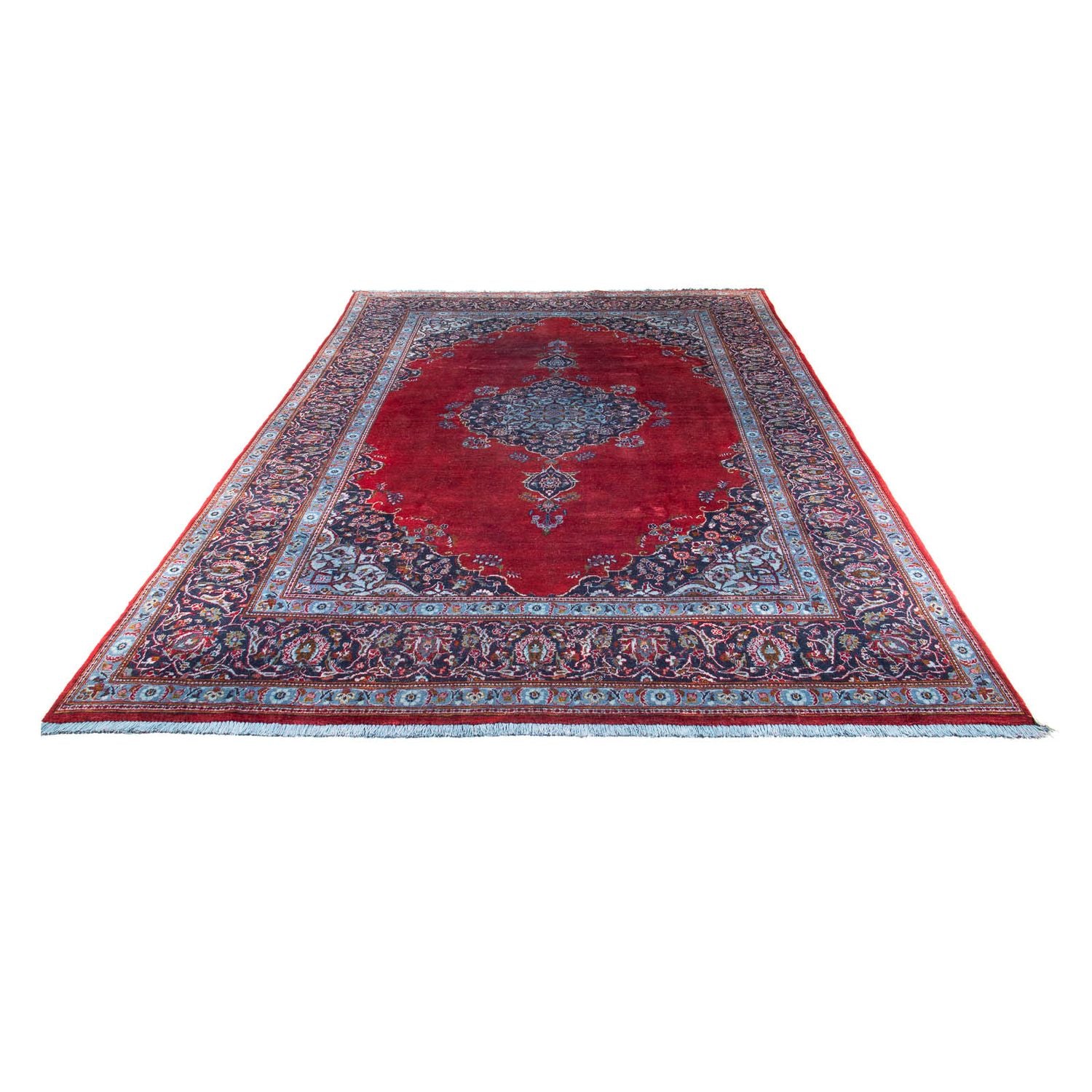 Tapis persan - Keshan - 325 x 225 cm - rouge foncé