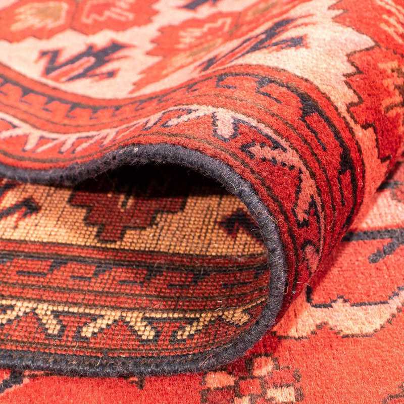 Tapis afghan - Hatschlu - 296 x 210 cm - rouge foncé