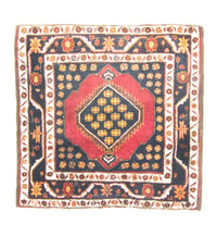 Tapis persan - Nomadic carré  - 109 x 105 cm - rouge