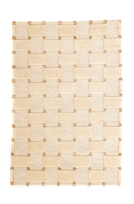 Tapis Népalais - 90 x 60 cm - beige