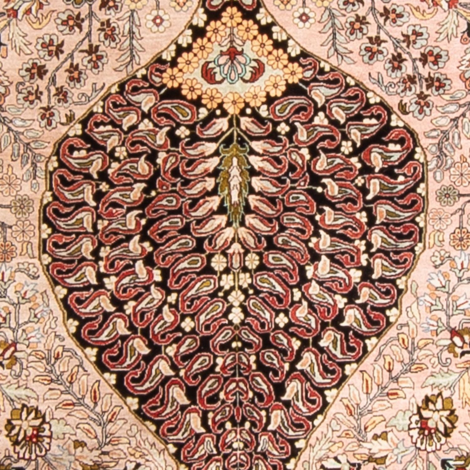 Tapis de couloir Tapis en soie - Soie chinoise - 200 x 104 cm - saumon