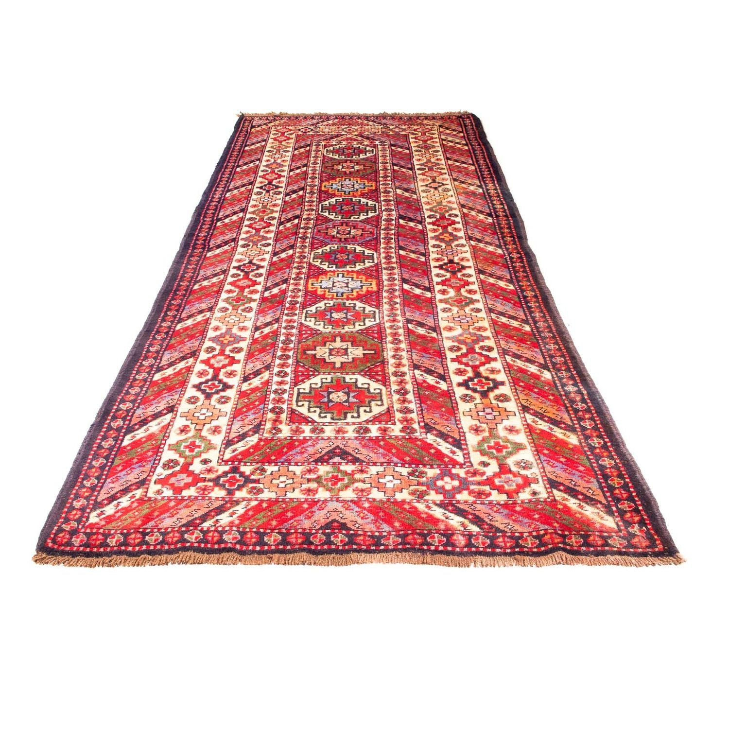 Tapis de couloir Tapis persan - Nomadic - 320 x 143 cm - rouge clair