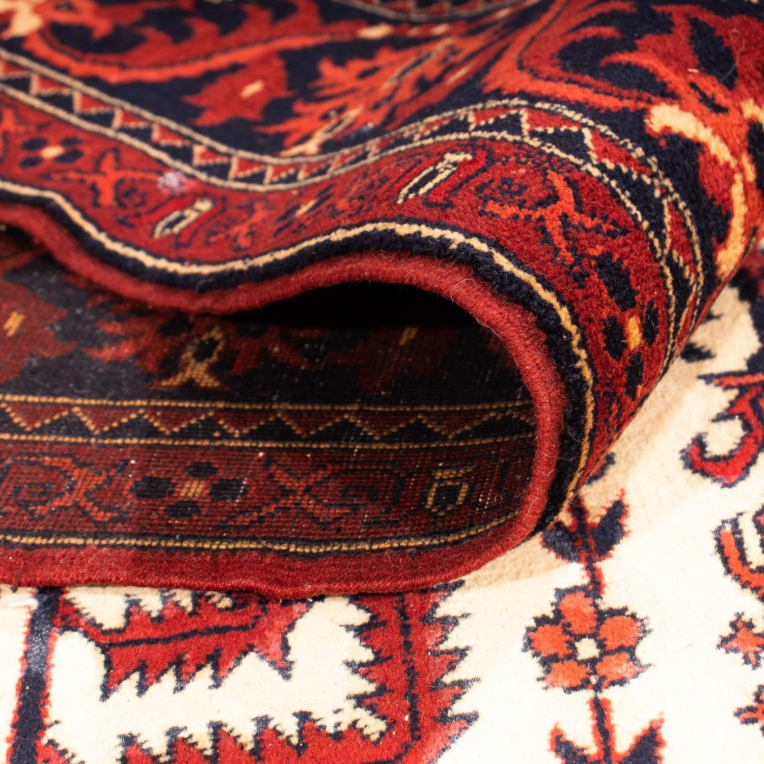 Tapis afghan - 270 x 186 cm - beige