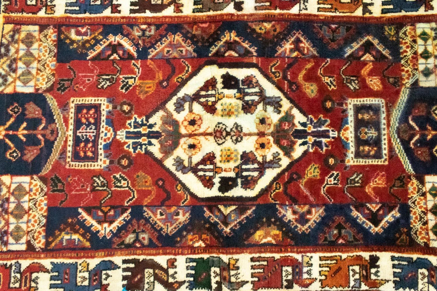 Tapis persan - Nomadic - 146 x 91 cm - rouge