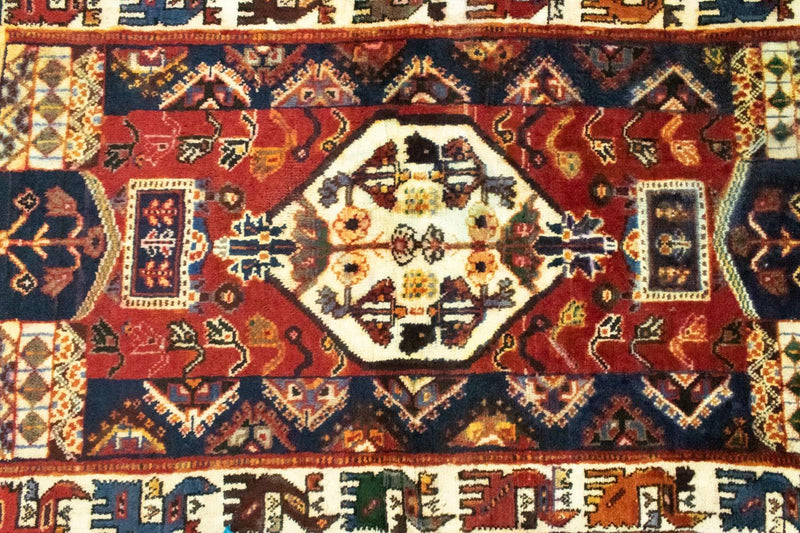 Tapis persan - Nomadic - 146 x 91 cm - rouge