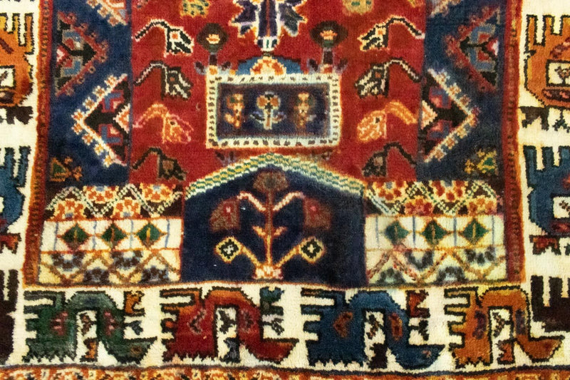 Tapis persan - Nomadic - 146 x 91 cm - rouge