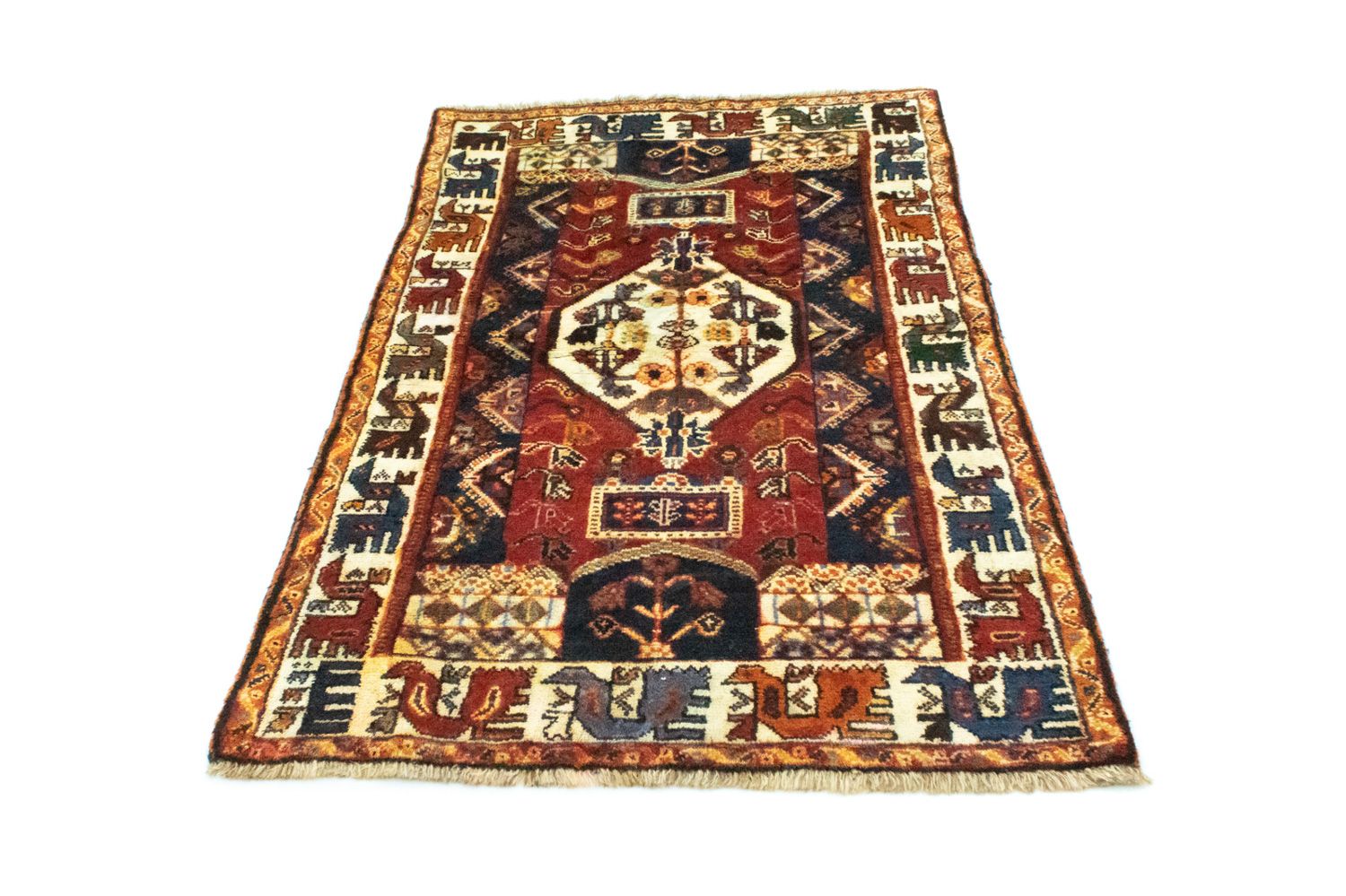 Tapis persan - Nomadic - 146 x 91 cm - rouge