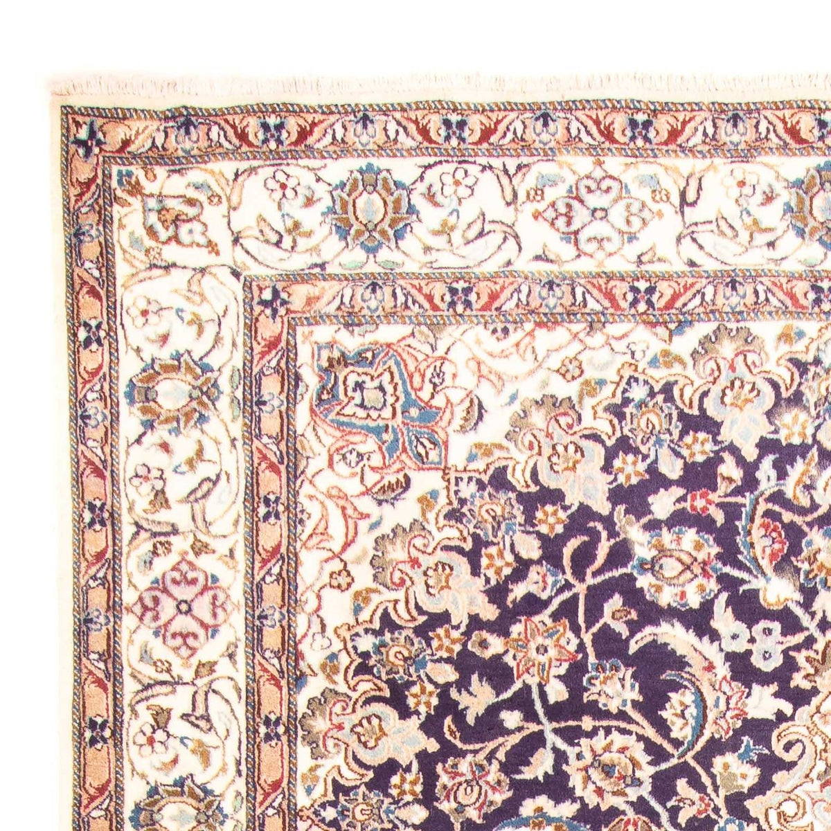 Tapis persan - Nain - Royal - 292 x 197 cm - bleu foncé
