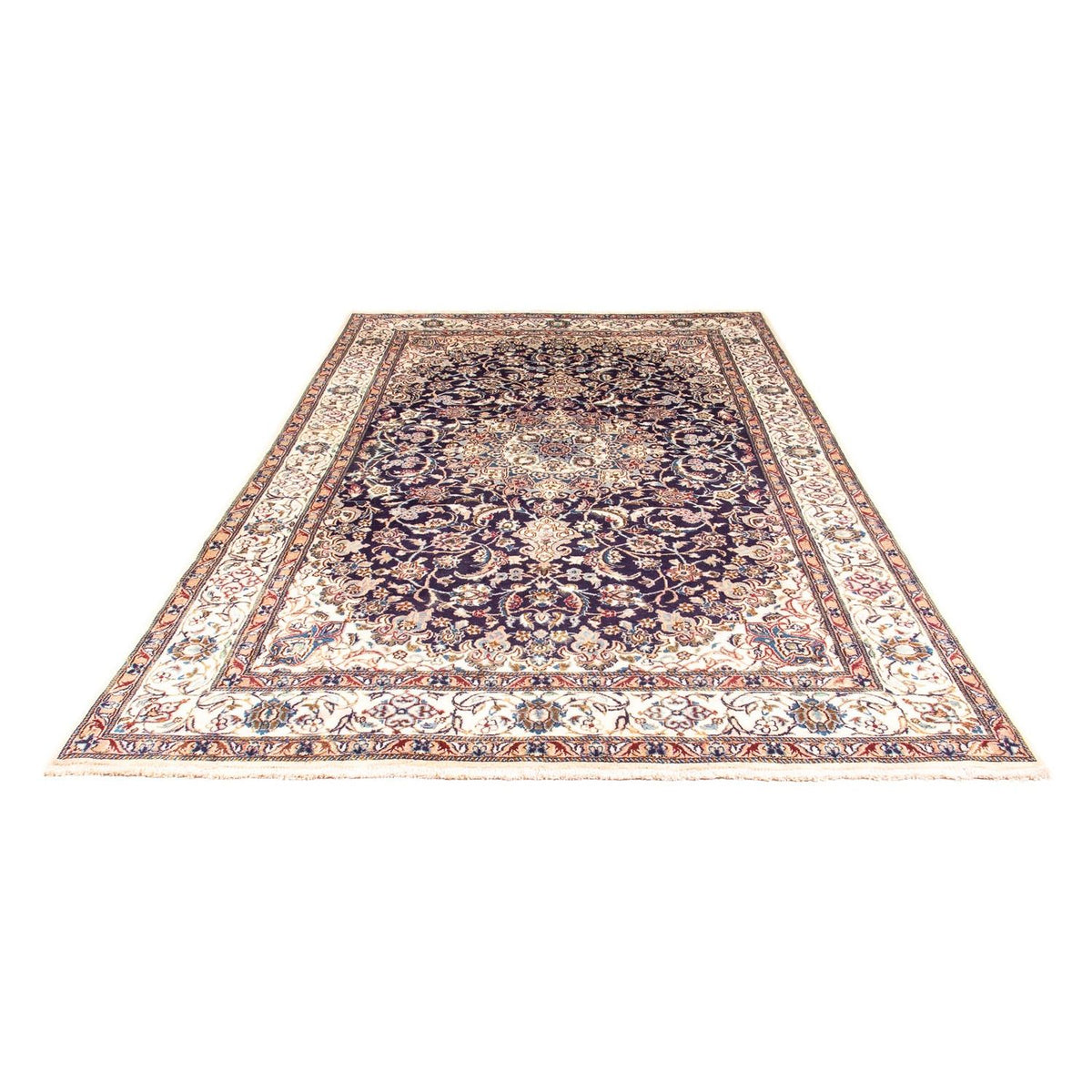 Tapis persan - Nain - Royal - 292 x 197 cm - bleu foncé