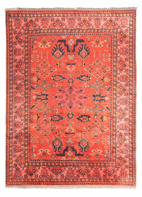 Tapis afghan - Hatschlu - 280 x 200 cm - rouge clair