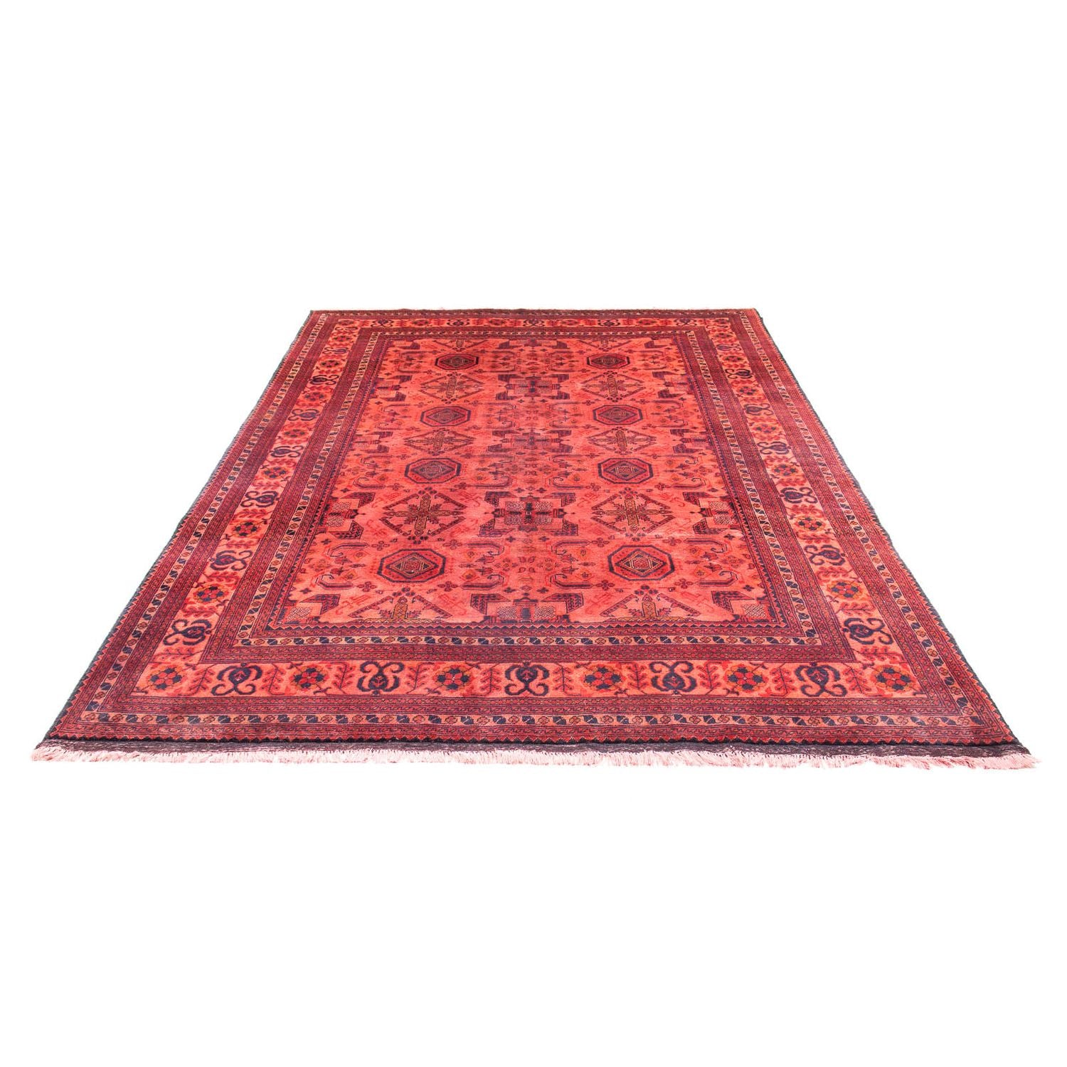 Tapis afghan - Hatschlu - 290 x 200 cm - rouge