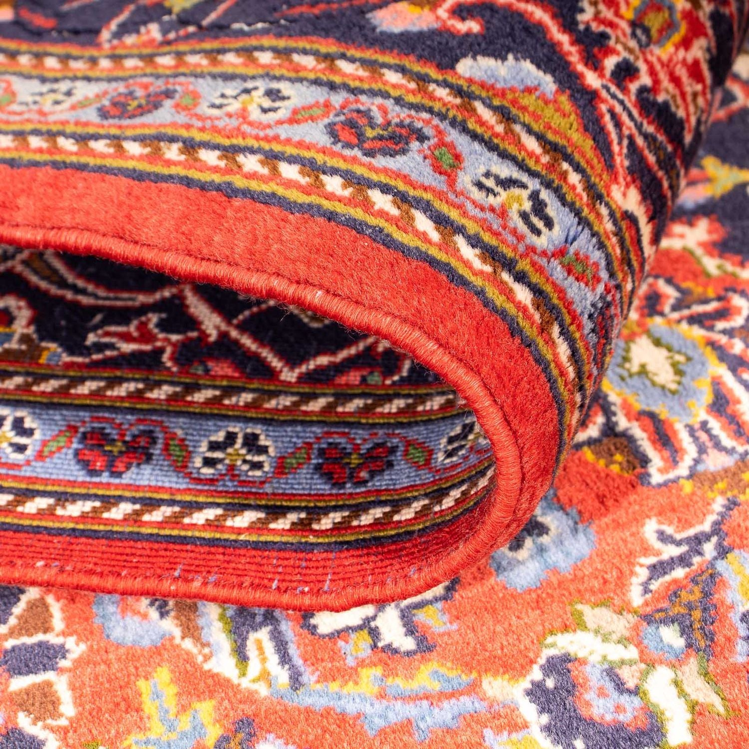 Tapis persan - Keshan - 217 x 139 cm - rouge clair