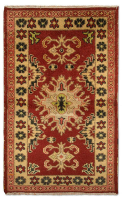 Tapis oriental - 151 x 90 cm - rouge