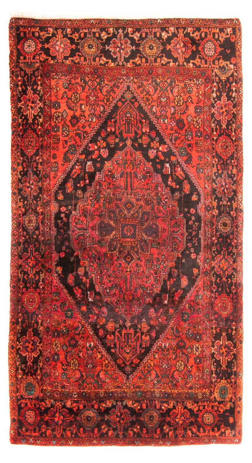 Tapis de couloir Tapis persan - Nomadic - 238 x 127 cm - rouge foncé