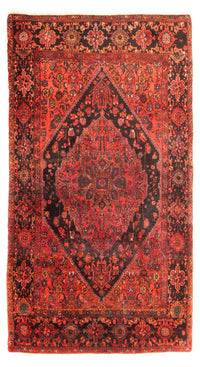 Tapis de couloir Tapis persan - Nomadic - 238 x 127 cm - rouge foncé