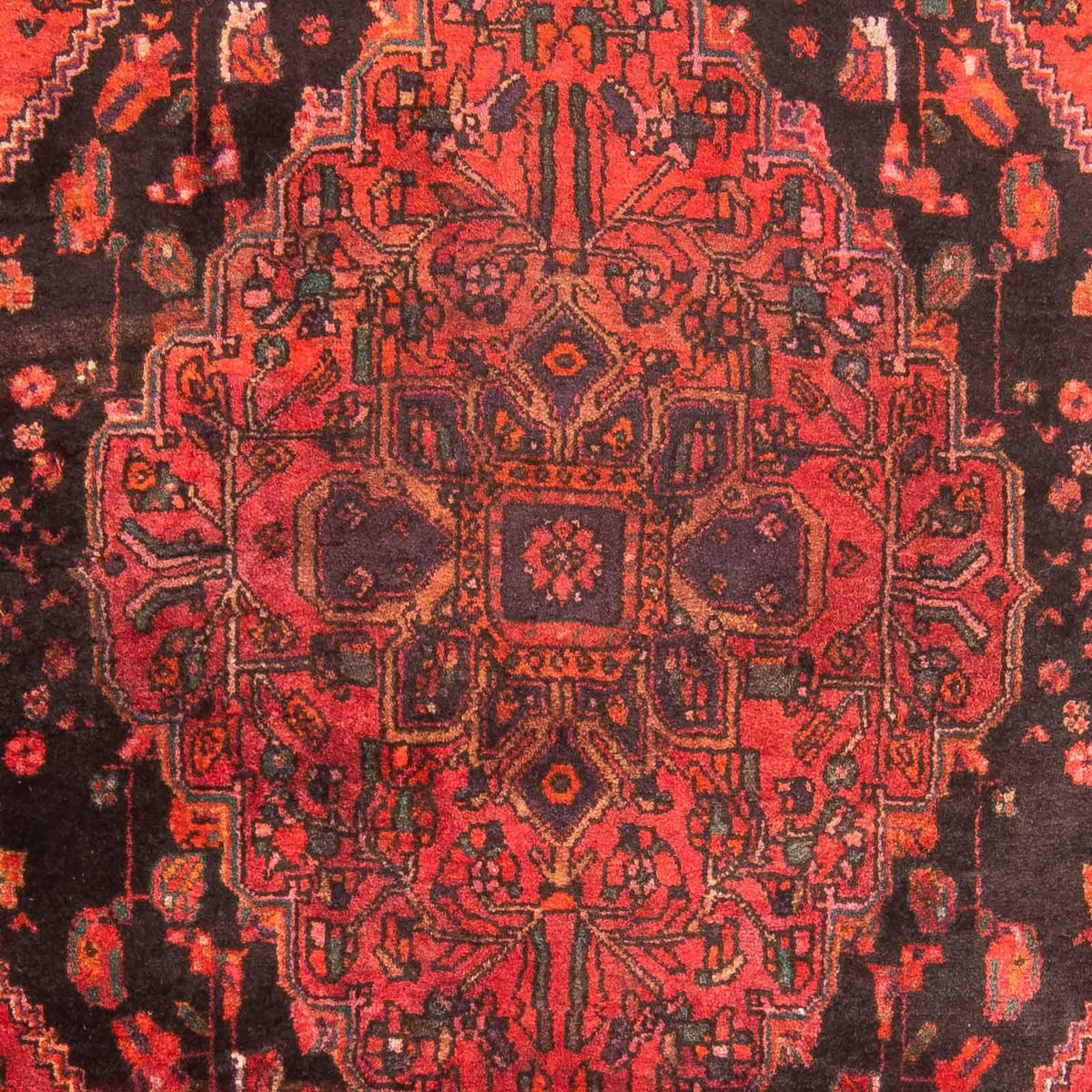 Tapis de couloir Tapis persan - Nomadic - 238 x 127 cm - rouge foncé