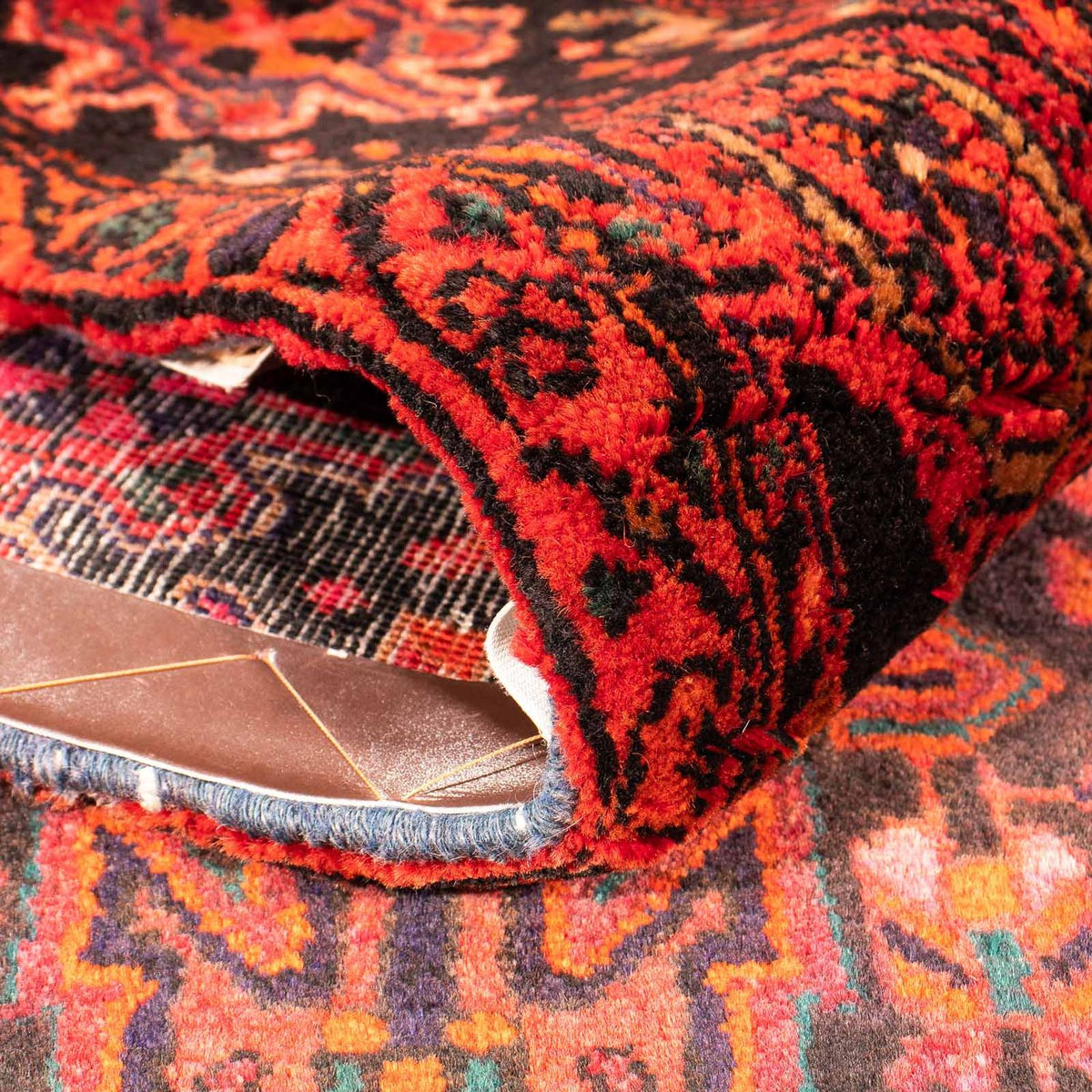 Tapis de couloir Tapis persan - Nomadic - 238 x 127 cm - rouge foncé