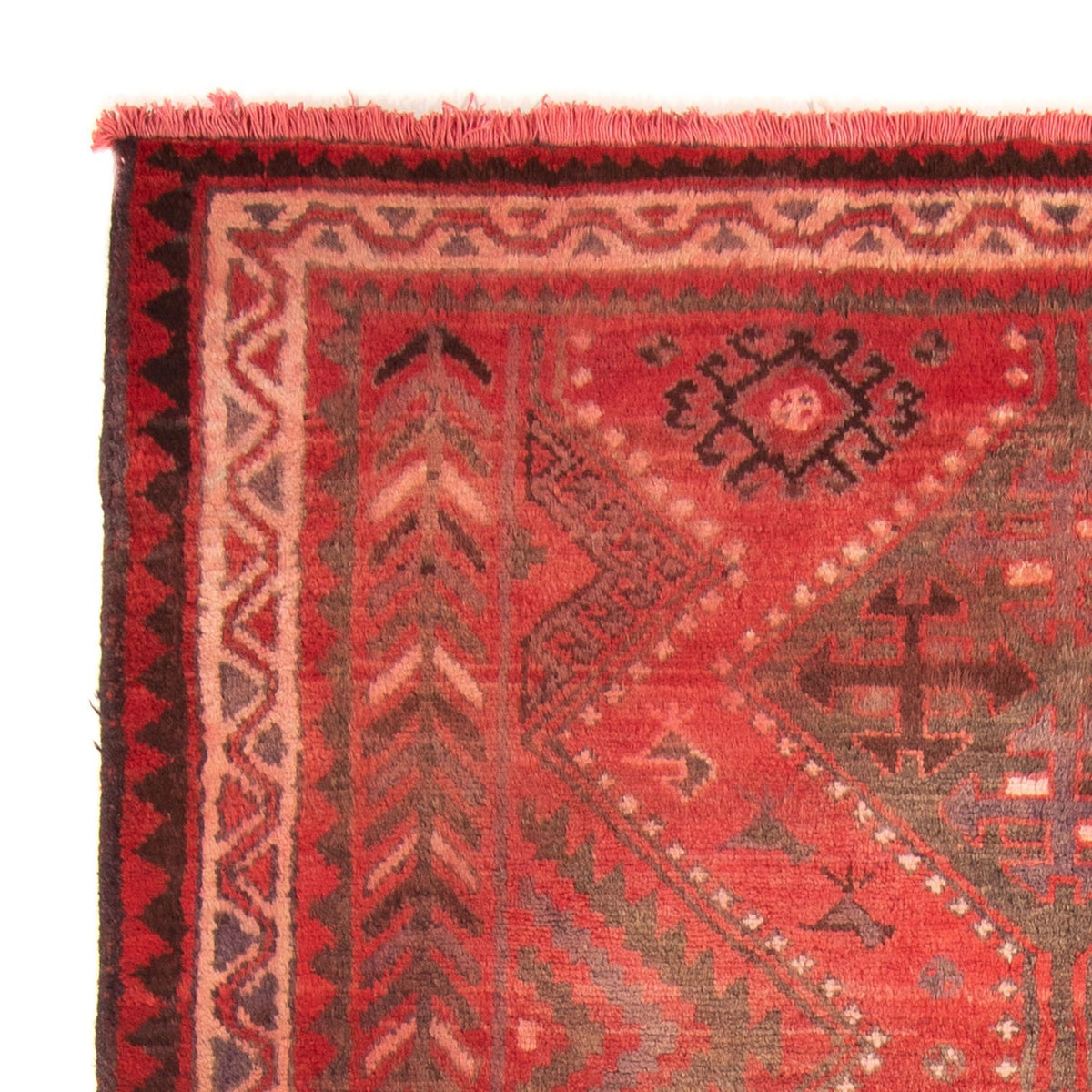Tapis persan - Nomadic - 242 x 174 cm - rouge foncé