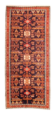 Tapis de couloir Tapis persan - Nomadic - 280 x 130 cm - bleu foncé