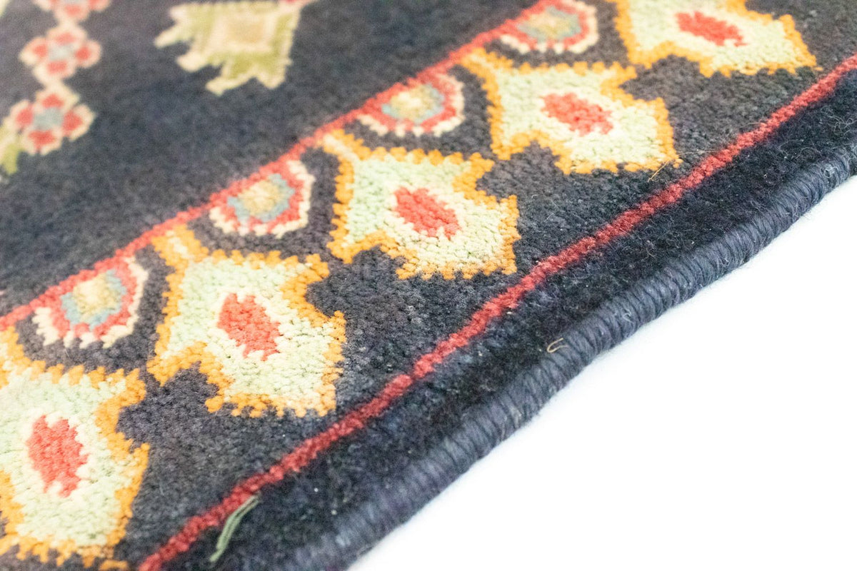 Tapis Turkaman - 87 x 67 cm - bleu foncé