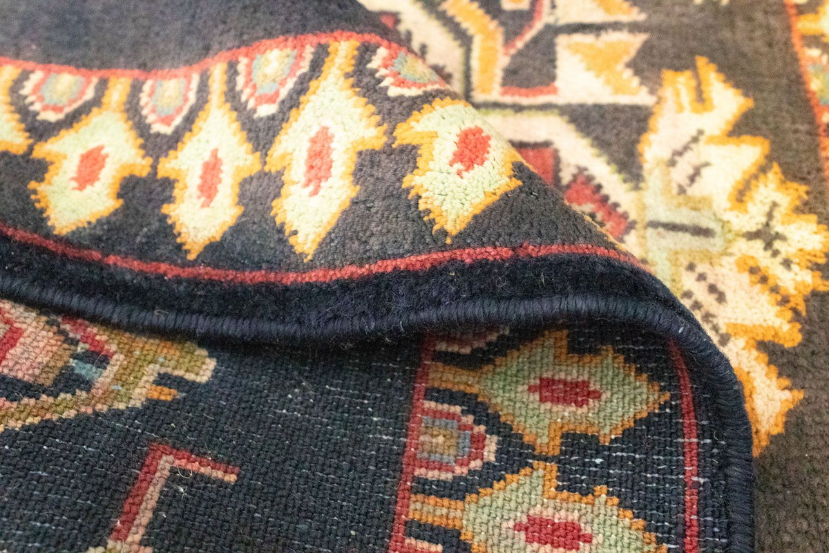 Tapis Turkaman - 87 x 67 cm - bleu foncé