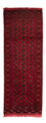Tapis de couloir Tapis afghan - Boukhara - 280 x 106 cm - rouge foncé
