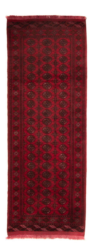 Tapis de couloir Tapis afghan - Boukhara - 280 x 106 cm - rouge foncé