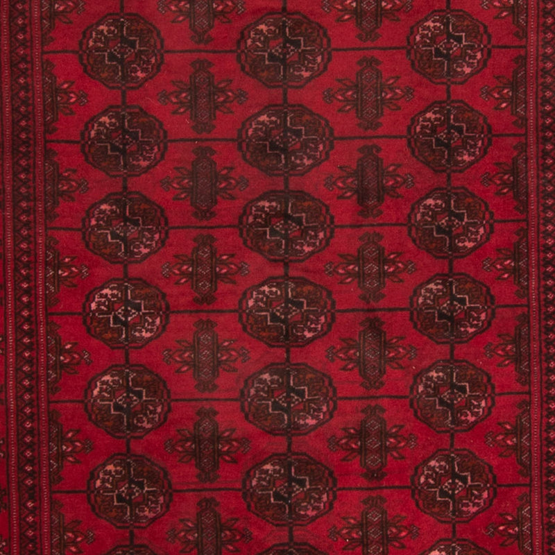 Tapis de couloir Tapis afghan - Boukhara - 280 x 106 cm - rouge foncé