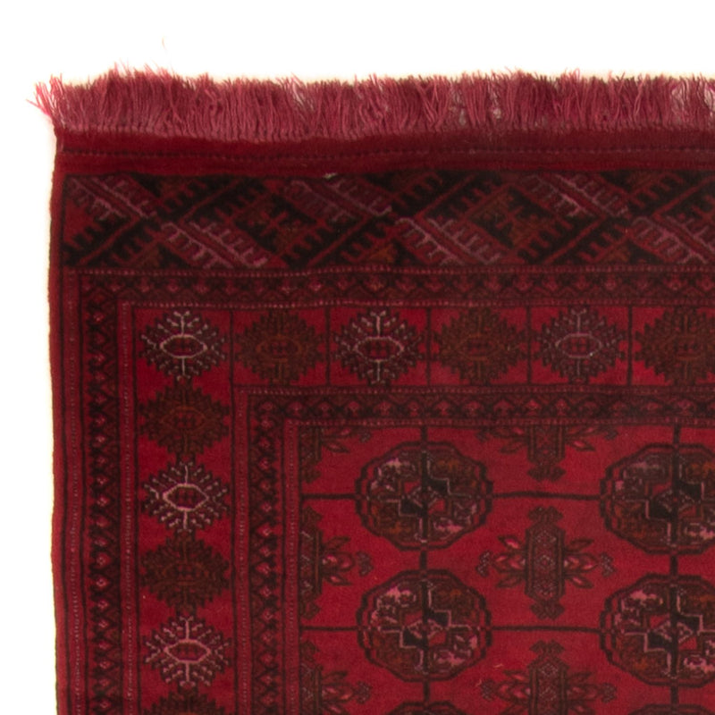 Tapis de couloir Tapis afghan - Boukhara - 280 x 106 cm - rouge foncé