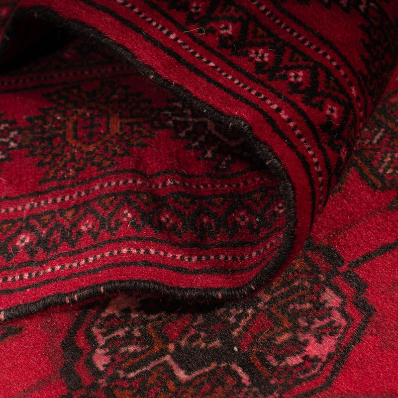 Tapis de couloir Tapis afghan - Boukhara - 280 x 106 cm - rouge foncé