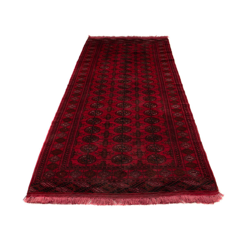 Tapis de couloir Tapis afghan - Boukhara - 280 x 106 cm - rouge foncé