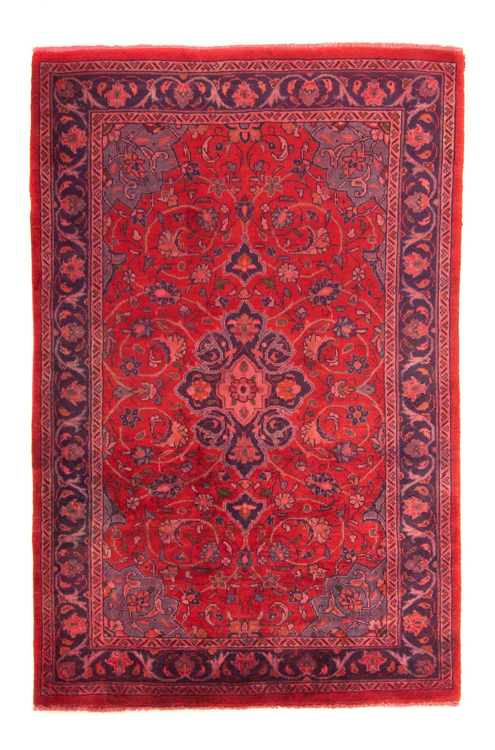 Tapis persan - Classique - 208 x 135 cm - rouge foncé