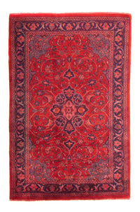 Tapis persan - Classique - 208 x 135 cm - rouge foncé